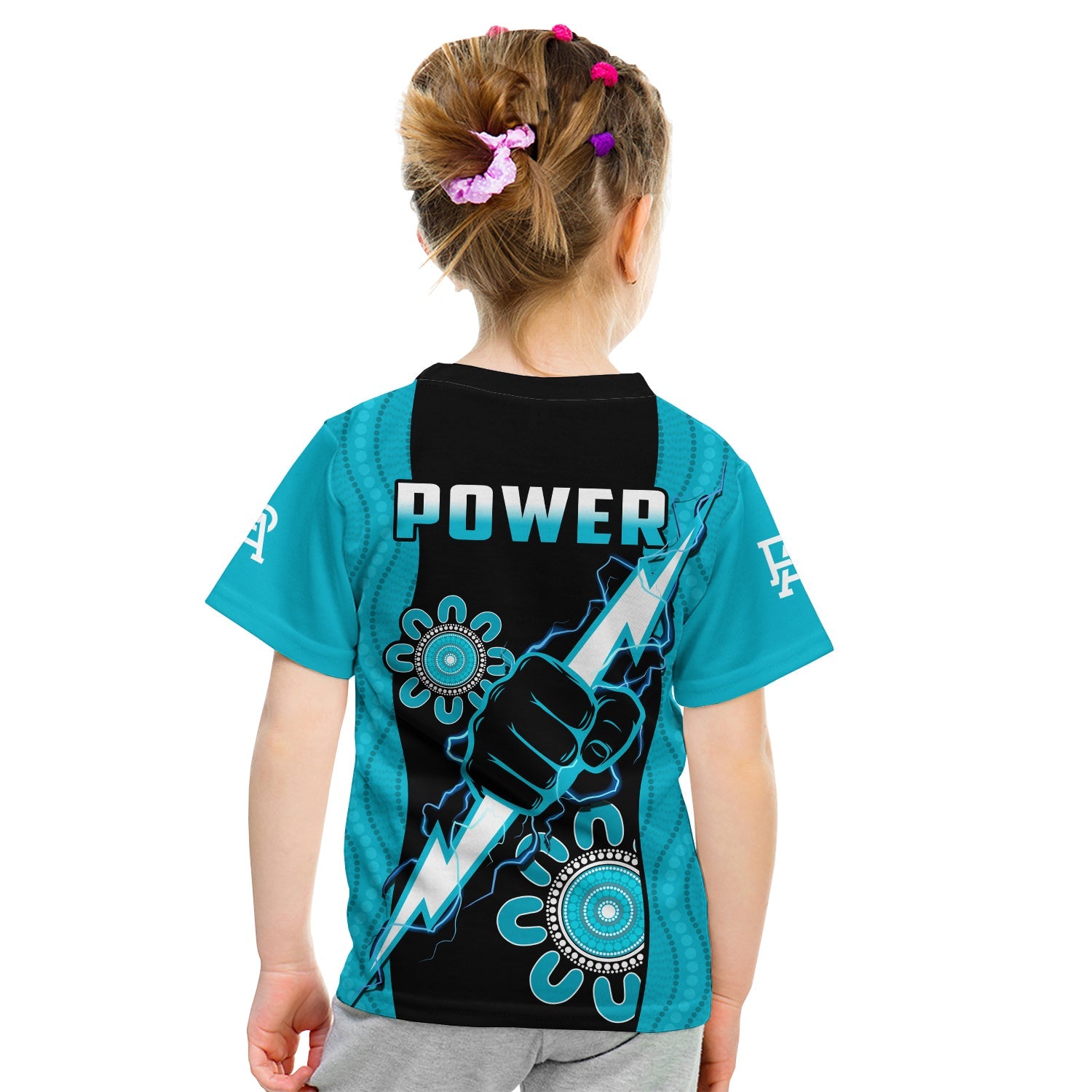 port-adelaide-football-t-shirt-kid-power-thunder-hand-mix-aboriginal-dynamic
