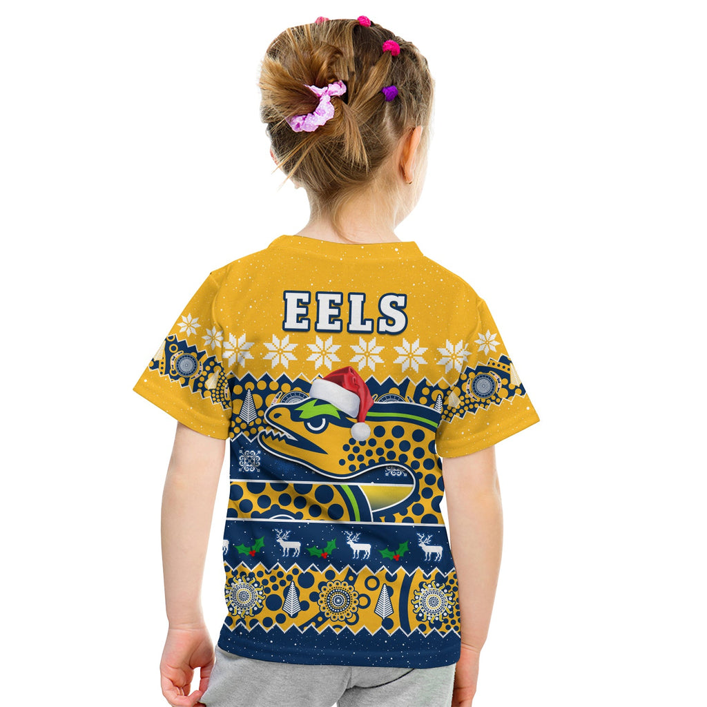 parramatta-eels-christmas-t-shirt-kid-parra-aboriginal-art-merry-xmas