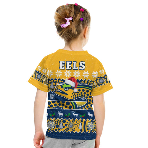 parramatta-eels-christmas-t-shirt-kid-parra-aboriginal-art-merry-xmas