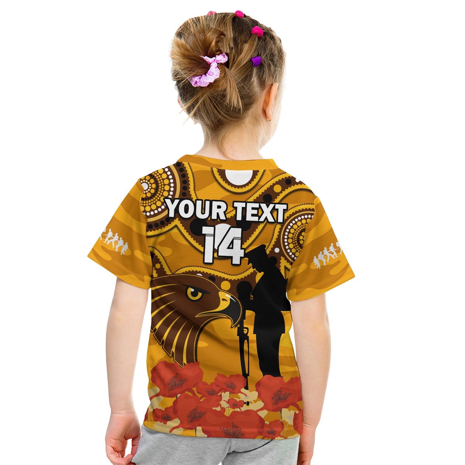 custom-text-and-number-hawks-football-anzac-2023-t-shirt-kid-indigenous-mix-poppy-camouflage