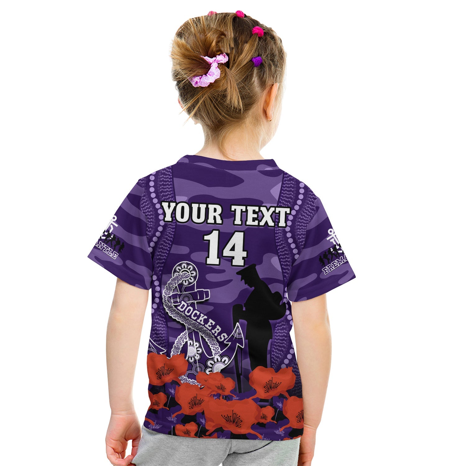 custom-text-and-number-dockers-football-anzac-2023-t-shirt-kid-aboriginal-mix-poppy-camouflage