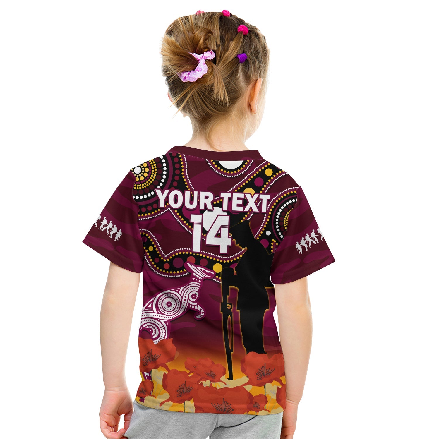 custom-text-and-number-maroons-rugby-anzac-2023-t-shirt-kid-qld-aboriginal-mix-poppy-camouflage