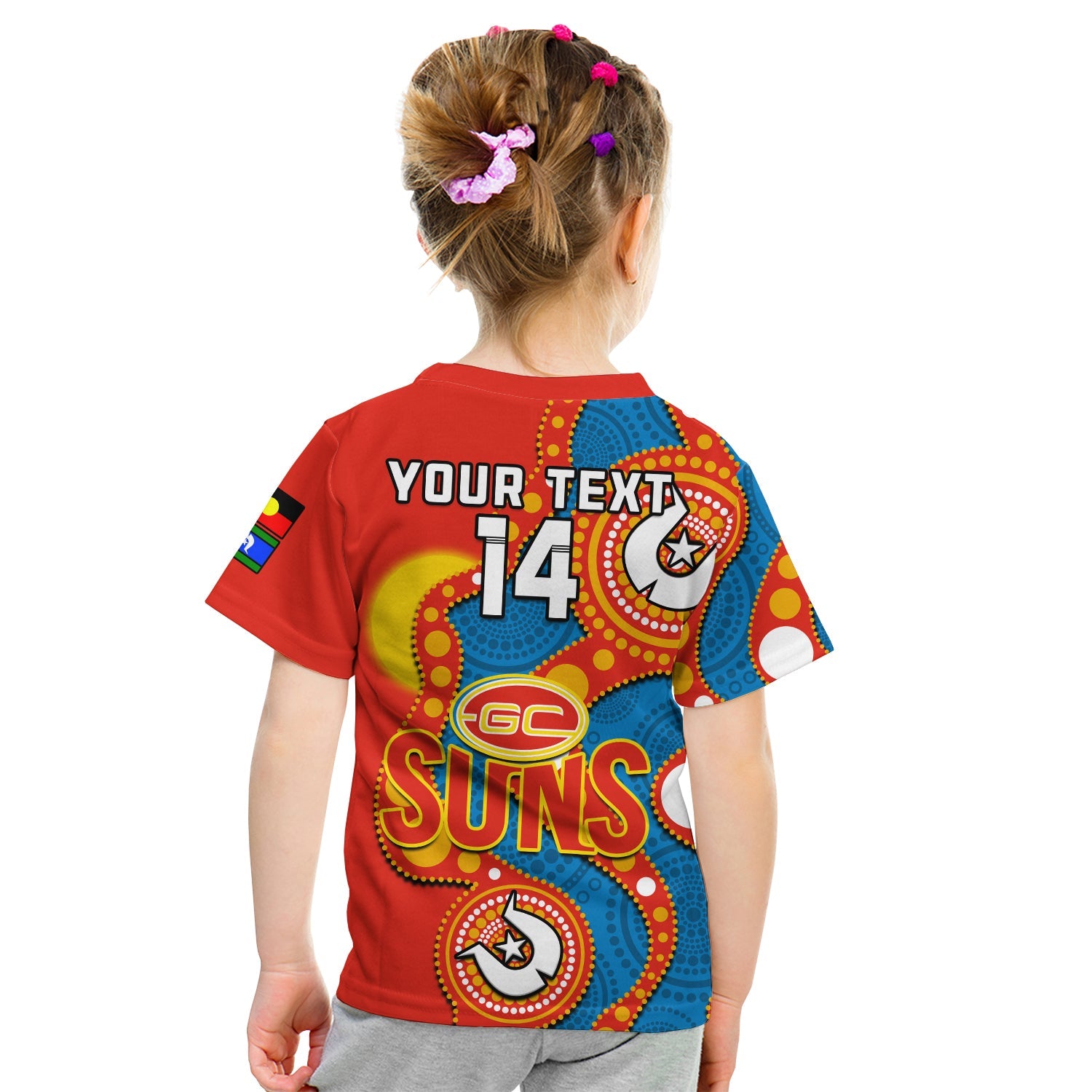 custom-text-and-number-gold-coast-football-naidoc-2023-t-shirt-kid-suns-indigenous-for-our-elders