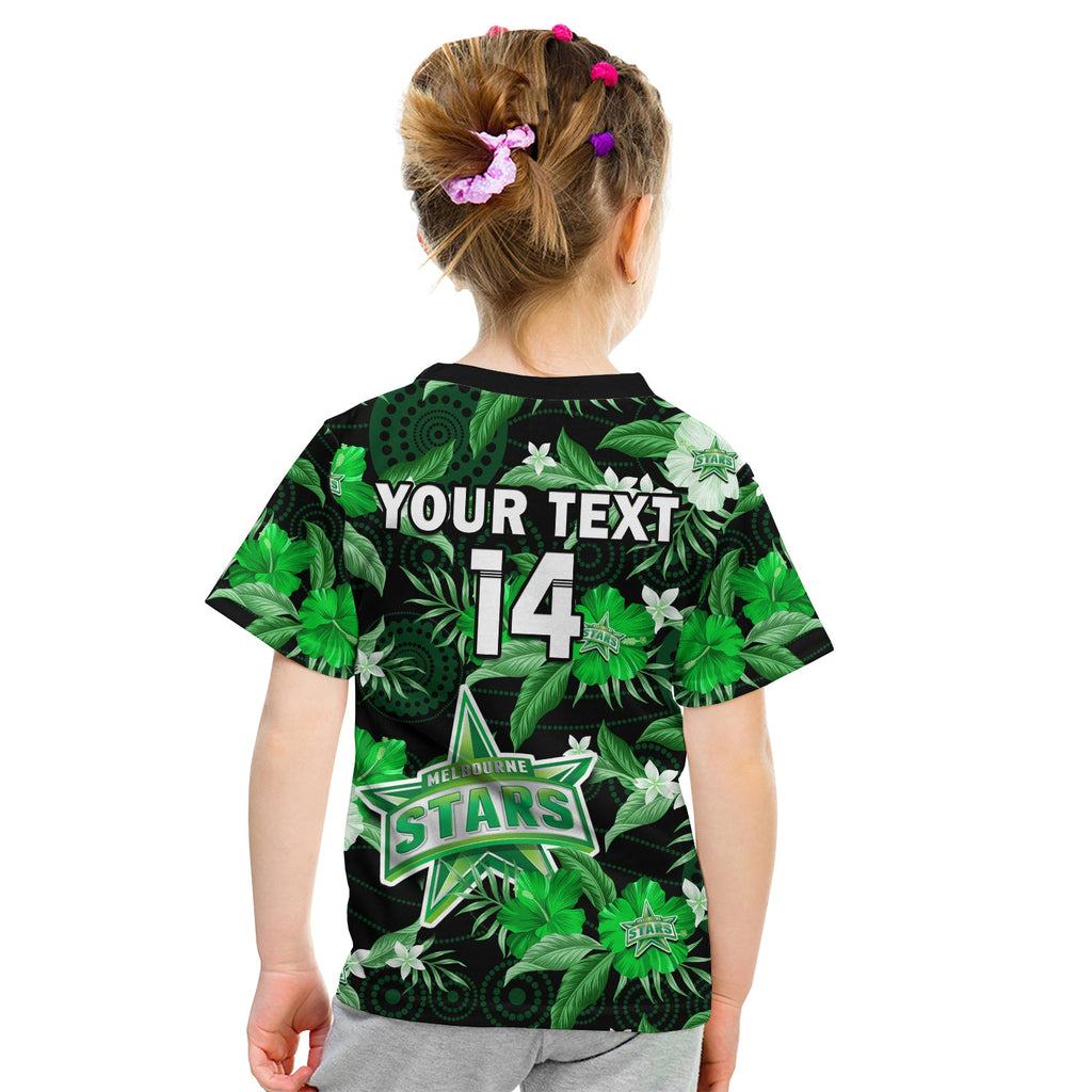 custom-text-and-number-melbourne-stars-cricket-t-shirt-aboriginal-art-mix-tropical-flowers
