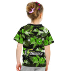 sydney-thunder-cricket-t-shirt-kid-aboriginal-art-mix-tropical-flowers