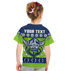 custom-personalised-raiders-christmas-t-shirt-kid-the-green-machine-aboriginal-art-merry-xmas