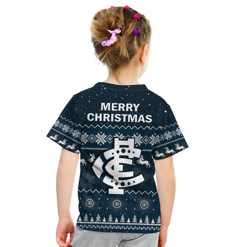 carlton-football-t-shirt-kid-blues-indigenous-merry-christmas