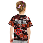 melbourne-renegades-cricket-t-shirt-kid-aboriginal-art-mix-tropical-flowers