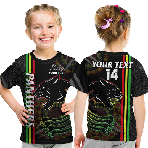 custom-text-and-number-penrith-panthers-rugby-t-shirt-kid-the-mountain-men-aboriginal-art-dynamic