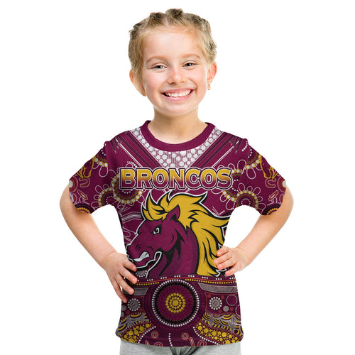 custom-text-and-number-broncos-rugby-t-shirt-kid-indigenous-pattern-artsy-ver02