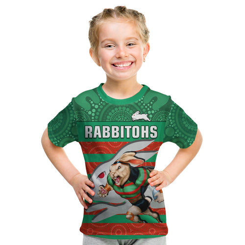rabbitohs-rugby-t-shirt-aboriginal-dot-painting-glory-glory-sporty-style