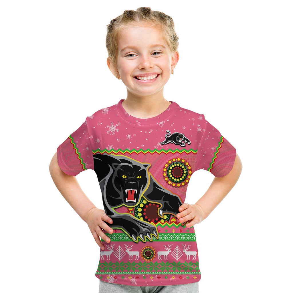 custom-personalised-panthers-christmas-t-shirt-aboriginal-pattern-penrith-pink-version