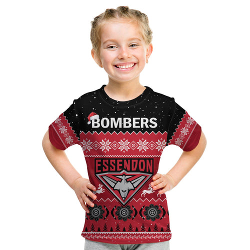 custom-personalised-essendon-football-t-shirt-kid-bombers-indigenous-merry-christmas