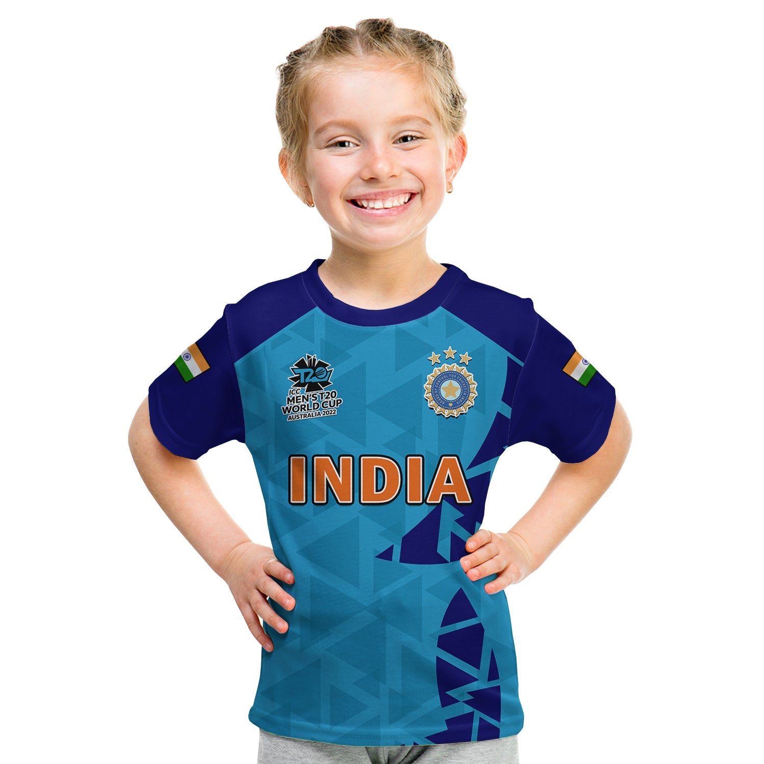 custom-text-and-number-india-cricket-t-shirt-kid-men-in-blue-2022-mens-t20-world-cup