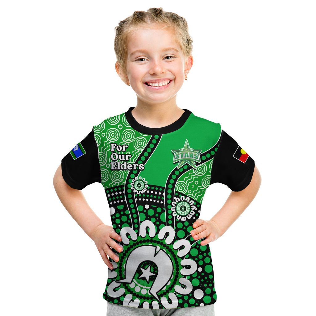 melbourne-stars-naidoc-2023-t-shirt-kid-indigenous-for-our-elders