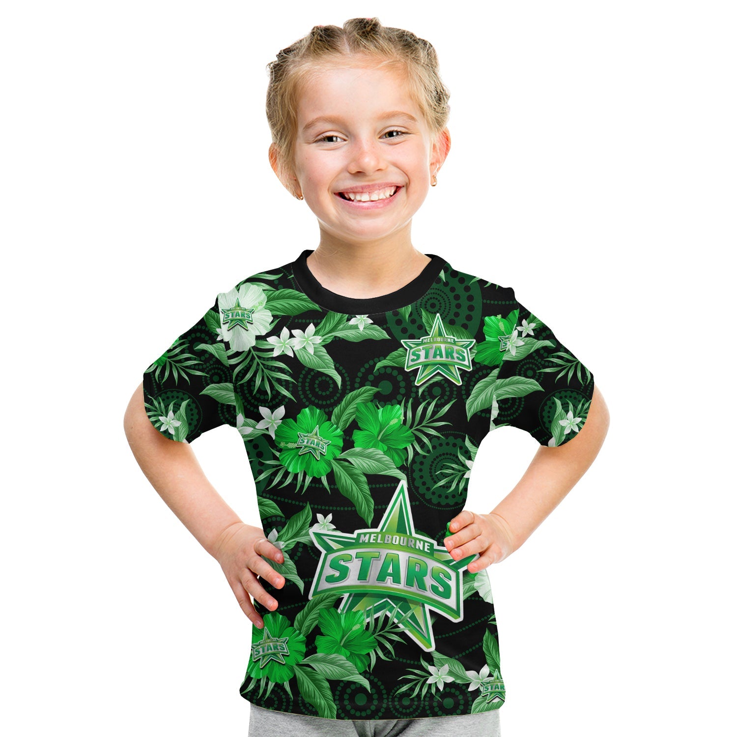 melbourne-stars-cricket-t-shirt-aboriginal-art-mix-tropical-flowers