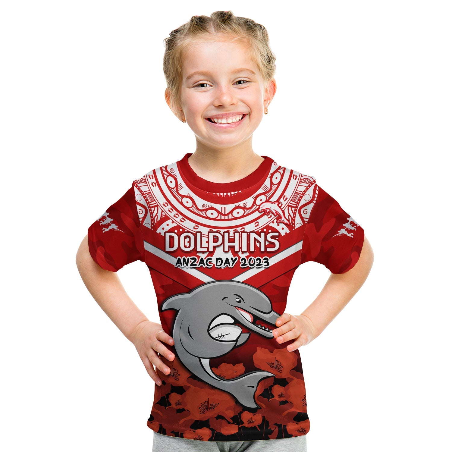 custom-text-and-number-dolphins-rugby-anzac-2023-t-shirt-dots-poppy-mix-camouflage-lest-we-forget
