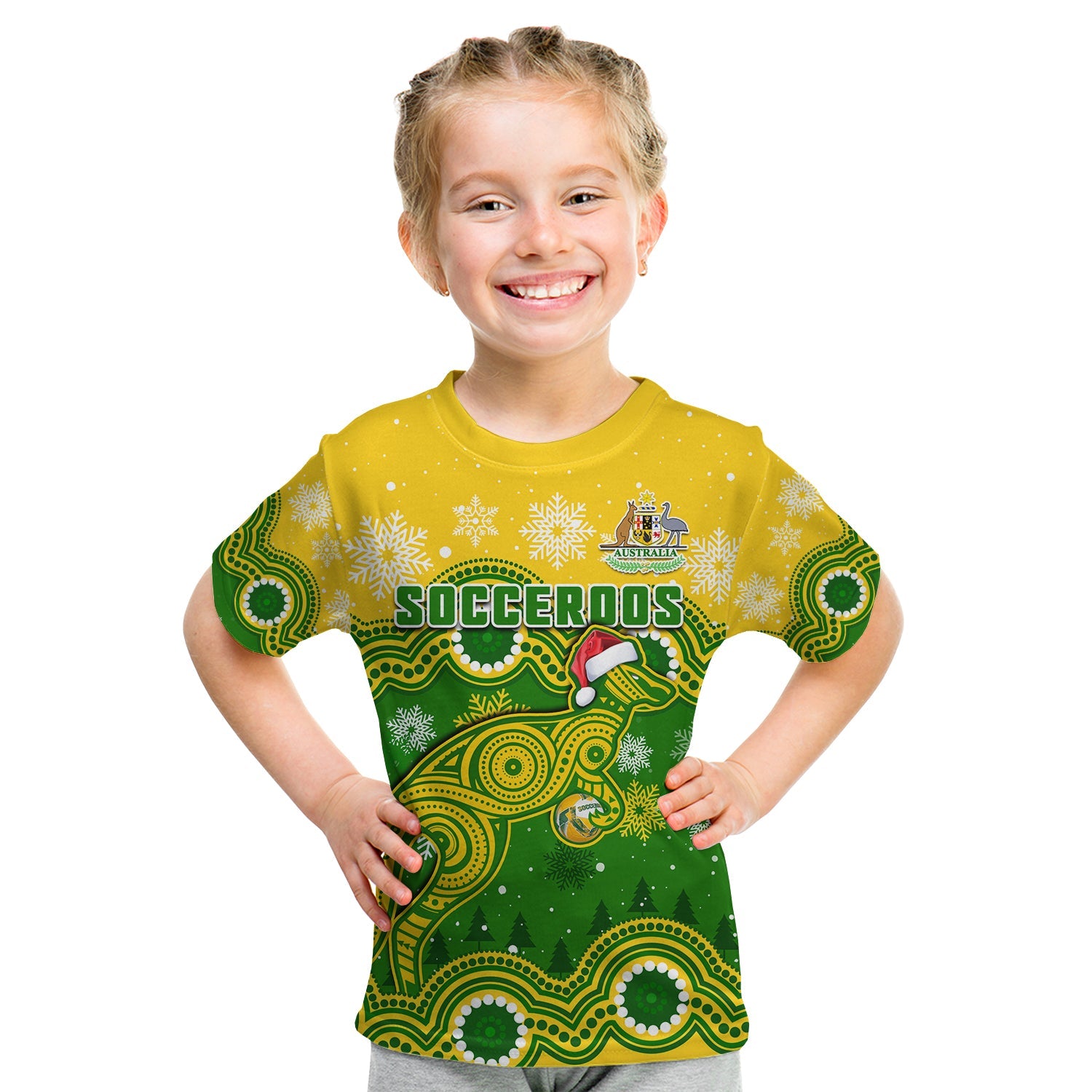custom-personalised-australia-soccer-christmas-t-shirt-socceroos-indigenous-kangaroo