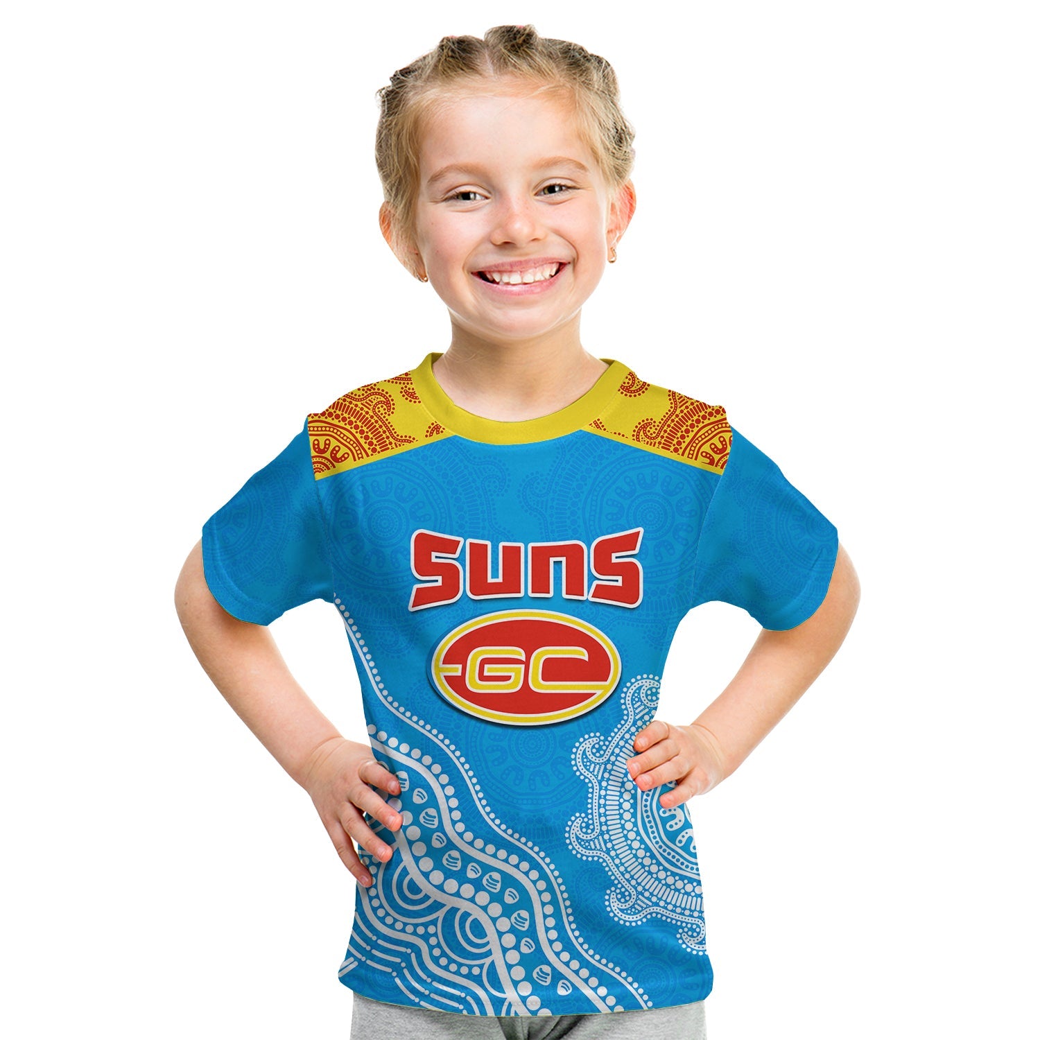 custom-text-and-number-suns-t-shirt-go-sunnies-aboriginal-simple-style