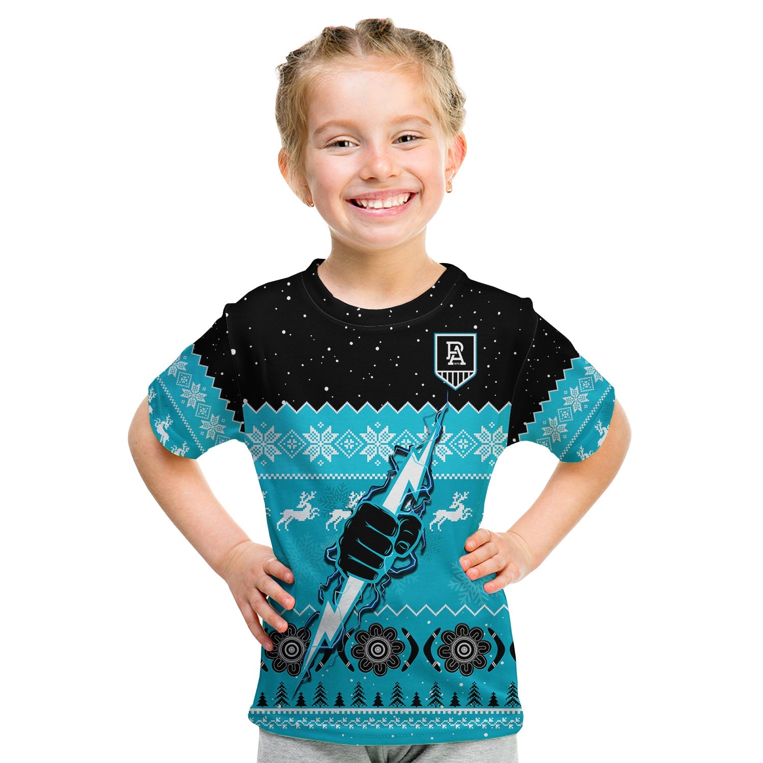 port-adelaide-football-t-shirt-kid-magentas-indigenous-merry-christmas