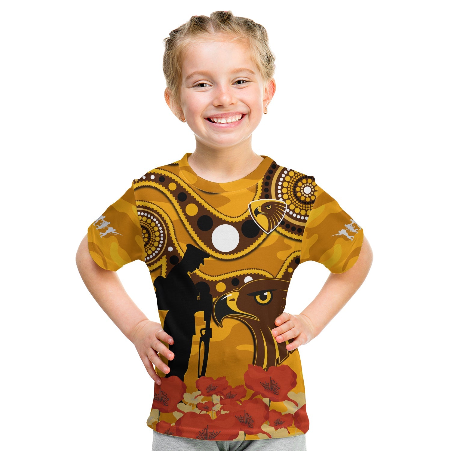 custom-text-and-number-hawks-football-anzac-2023-t-shirt-kid-indigenous-mix-poppy-camouflage