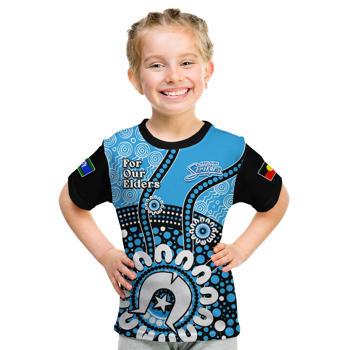 adelaide-strikers-naidoc-2023-t-shirt-kid-indigenous-for-our-elders