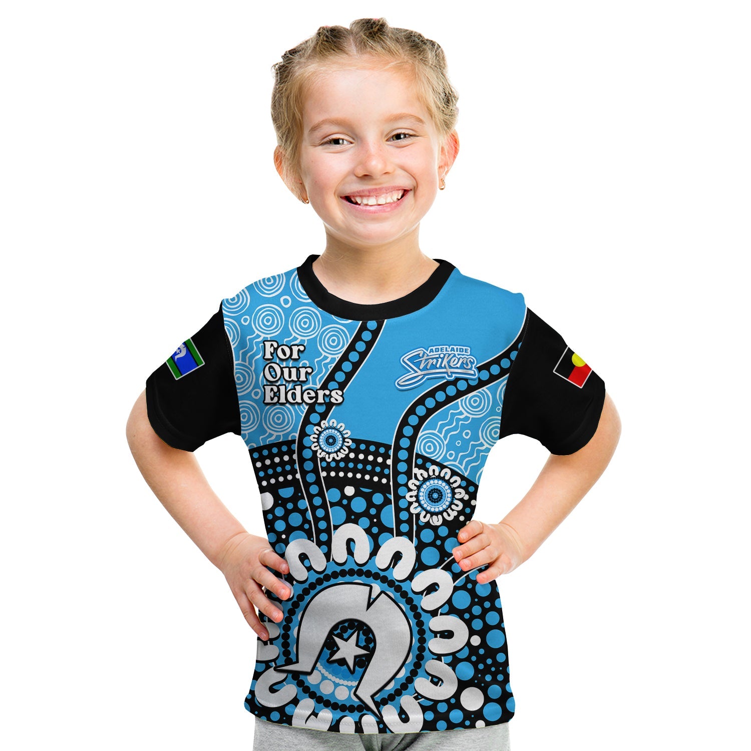 adelaide-strikers-naidoc-2023-t-shirt-kid-indigenous-for-our-elders