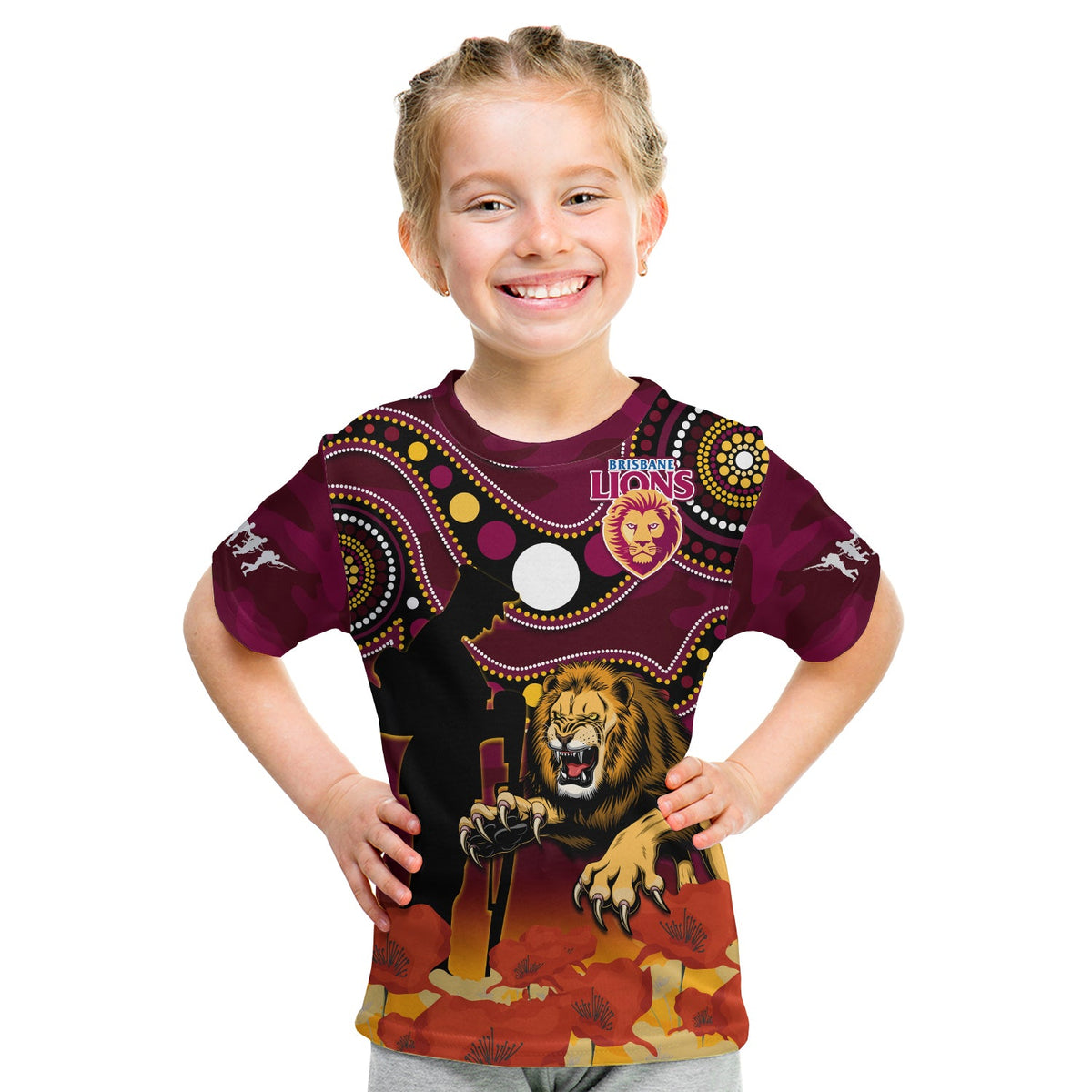brisbane-lions-football-anzac-2023-t-shirt-kid-aboriginal-mix-poppy-camouflage