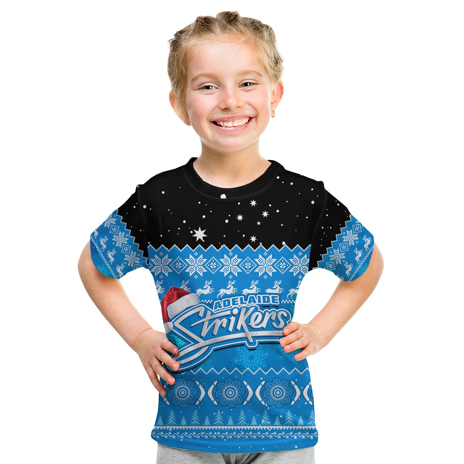 custom-personalised-adelaide-strikers-cricket-t-shirt-aboriginal-merry-christmas