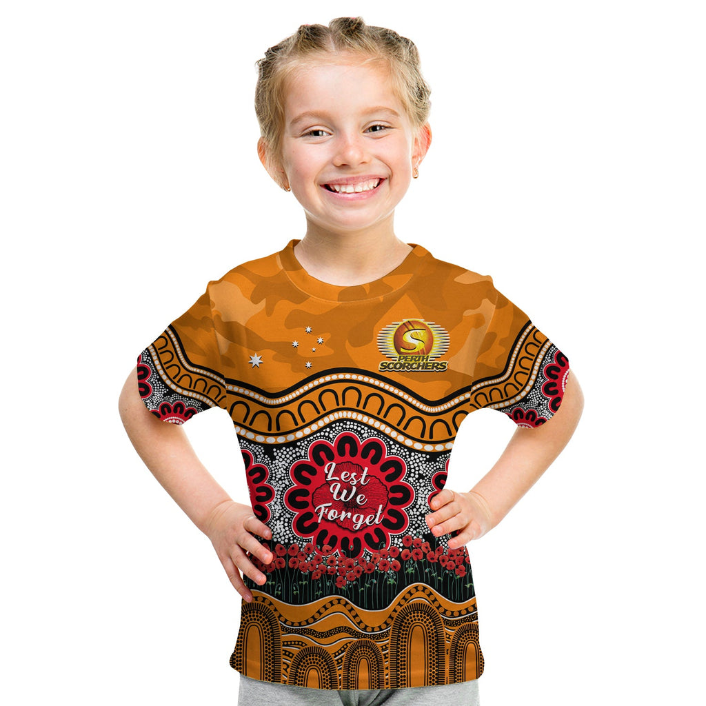 custom-text-and-number-perth-scorchers-cricket-anzac-t-shirt-kid-poppy-aboriginal-camouflage