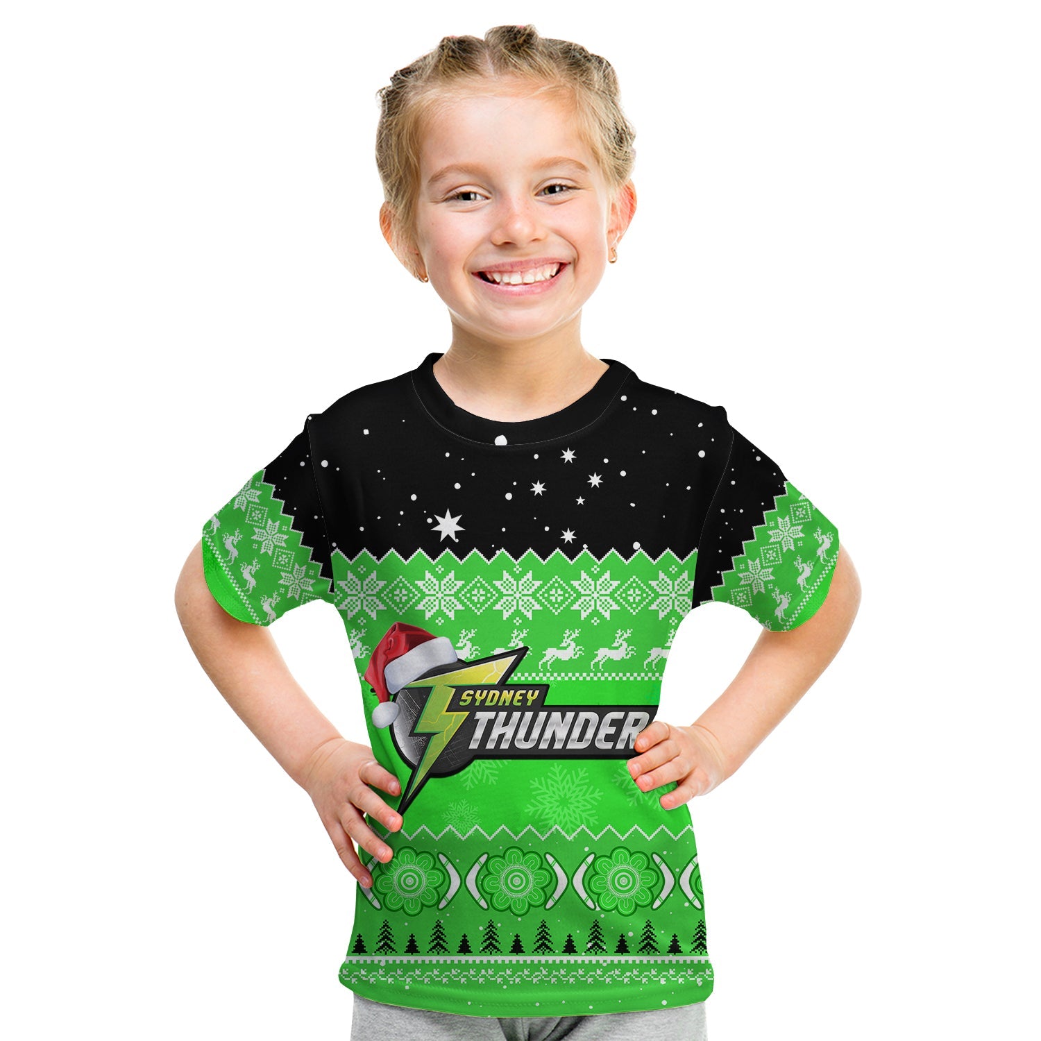 custom-personalised-thunder-cricket-t-shirt-aboriginal-merry-christmas