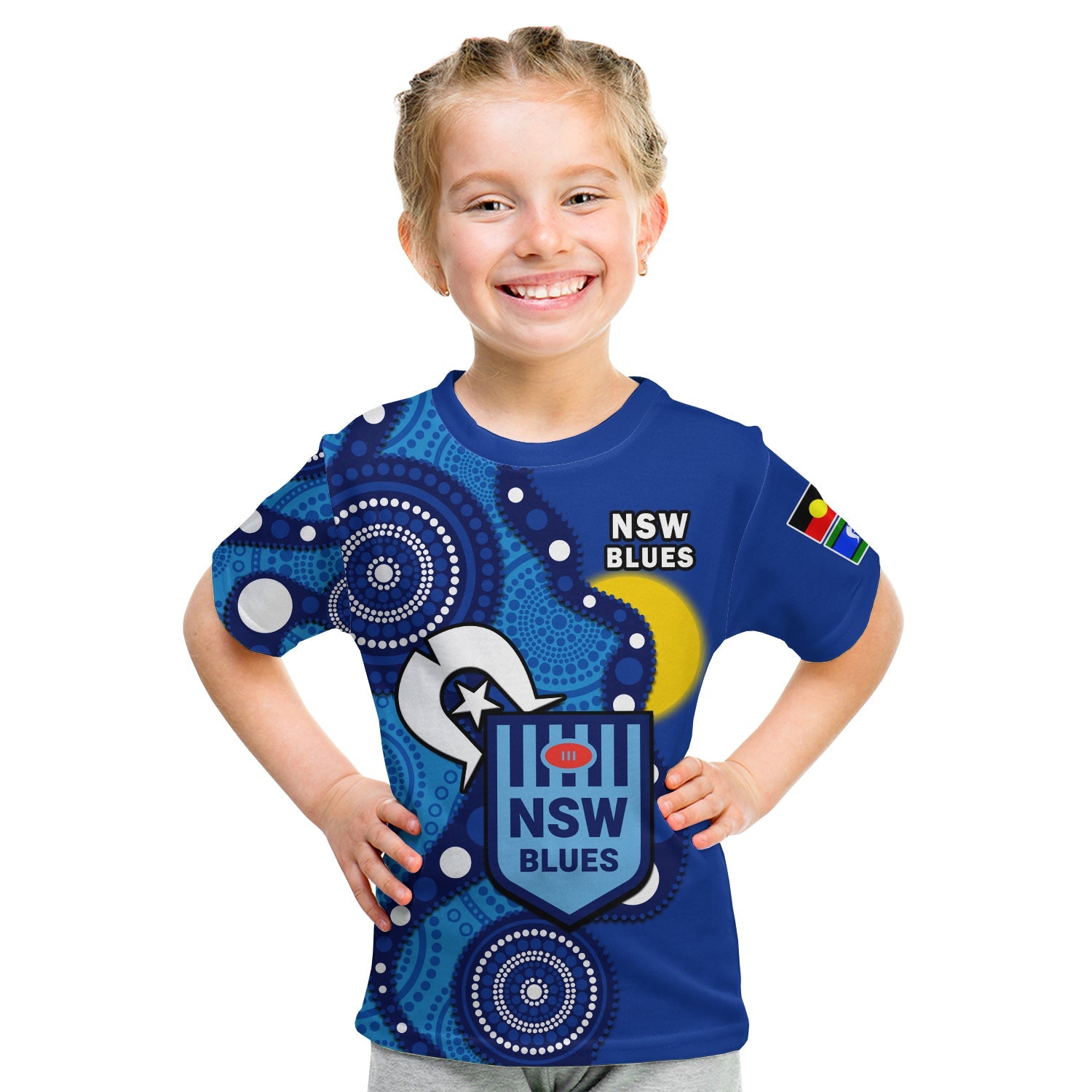 blues-rugby-naidoc-2023-t-shirt-kid-nsw-for-our-elders-indigenous-art