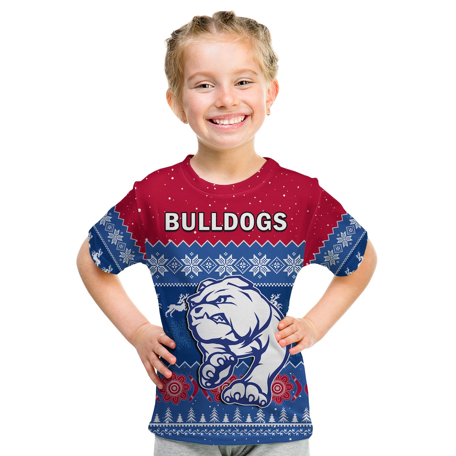 western-bulldogs-football-t-shirt-kid-dogs-indigenous-merry-christmas