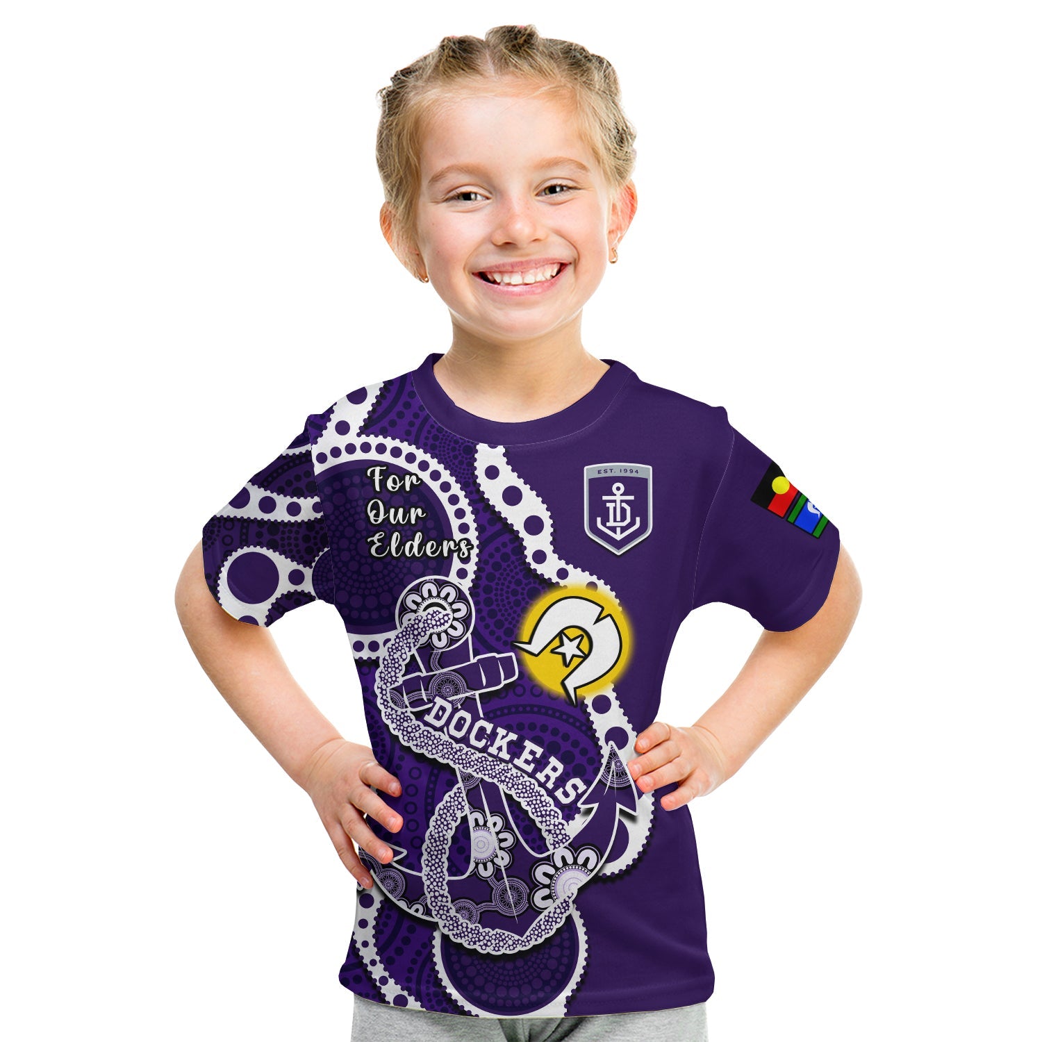 custom-text-and-number-fremantle-football-naidoc-2023-t-shirt-kid-dockers-for-our-elders-indigenous-art