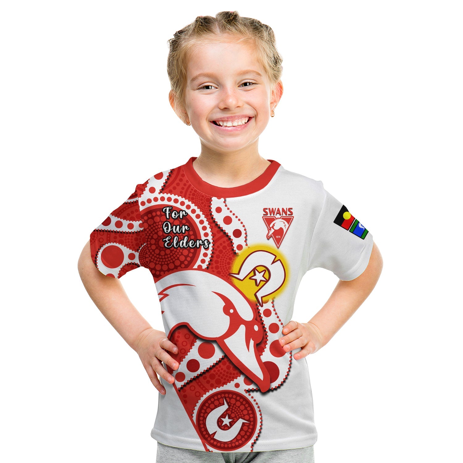 custom-text-and-number-swans-football-naidoc-2023-t-shirt-kid-sydney-for-our-elders-indigenous-art