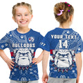 custom-text-and-number-bulldogs-football-t-shirt-kid-scraggers-1877-aboriginal-dot-painting-newest-version