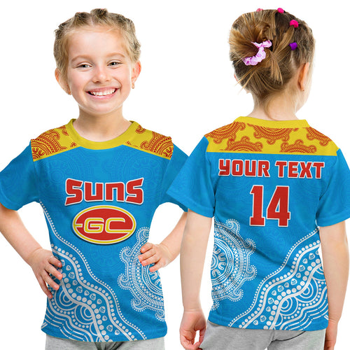custom-text-and-number-suns-t-shirt-kid-go-sunnies-aboriginal-simple-style