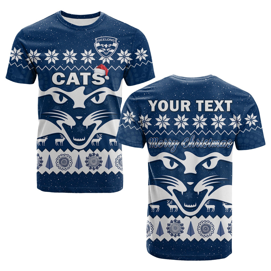 custom-personalised-cats-football-christmas-t-shirt-geelong-aboriginal-painting