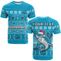 custom-personalised-sharks-christmas-t-shirt-cronulla-sutherland-aboriginal-art-merry-xmas
