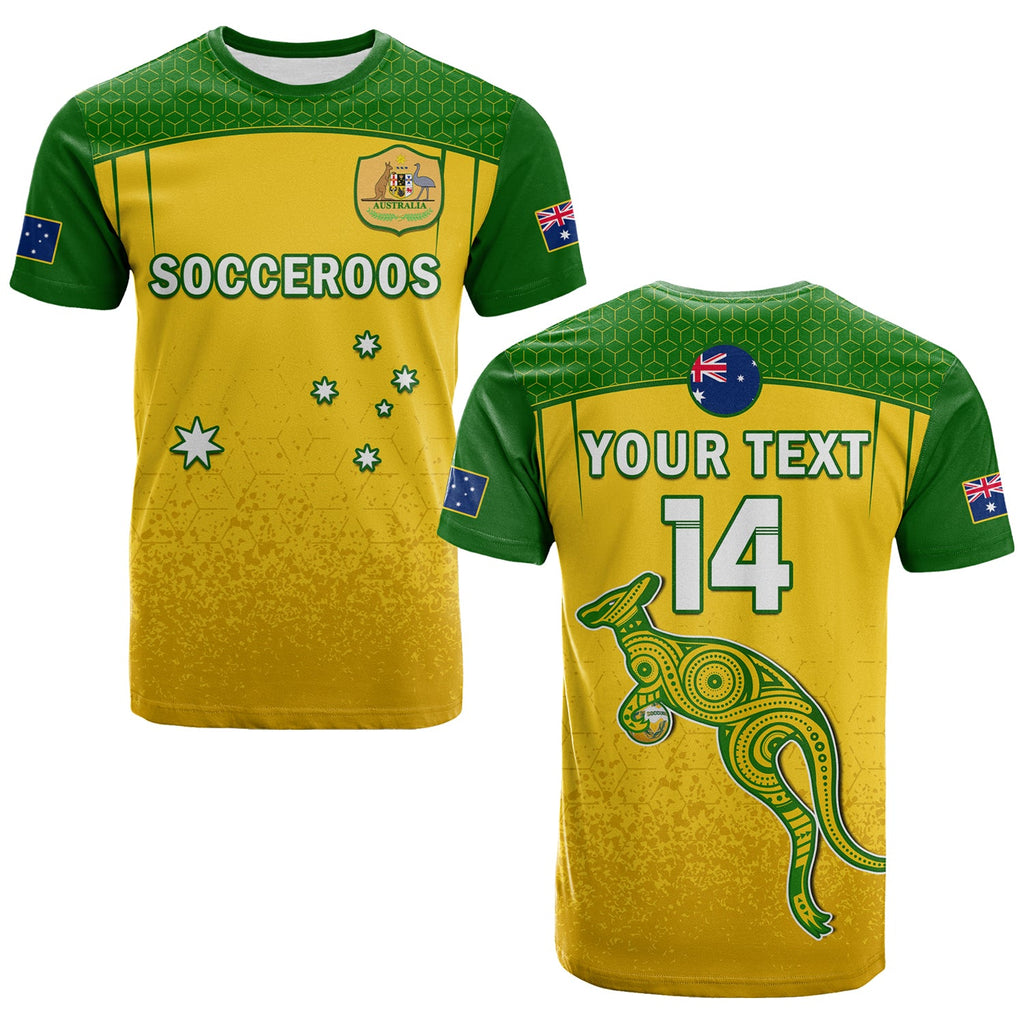 custom-text-and-number-australia-soccer-t-shirt-socceroos-dots-kangaroo-simple-style