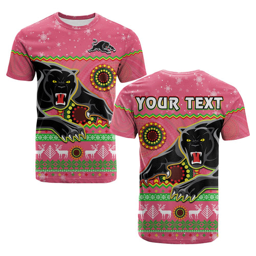 custom-personalised-panthers-christmas-t-shirt-aboriginal-pattern-penrith-pink-version