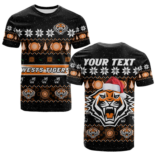 custom-personalised-wests-tigers-christmas-t-shirt-aboriginal-art-merry-xmas