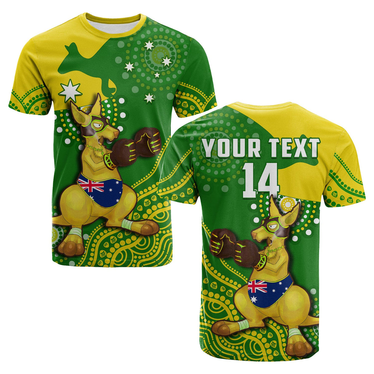 custom-text-and-number-australia-t-shirt-boxing-kangaroo-indigenous-national-color-art