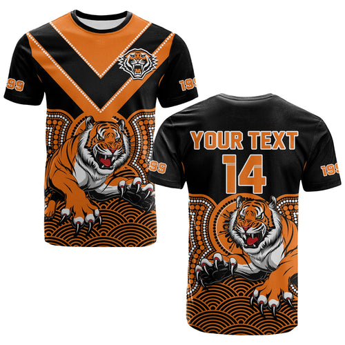 custom-text-and-number-wests-tigers-rugby-t-shirt-indigenous-black-artsy