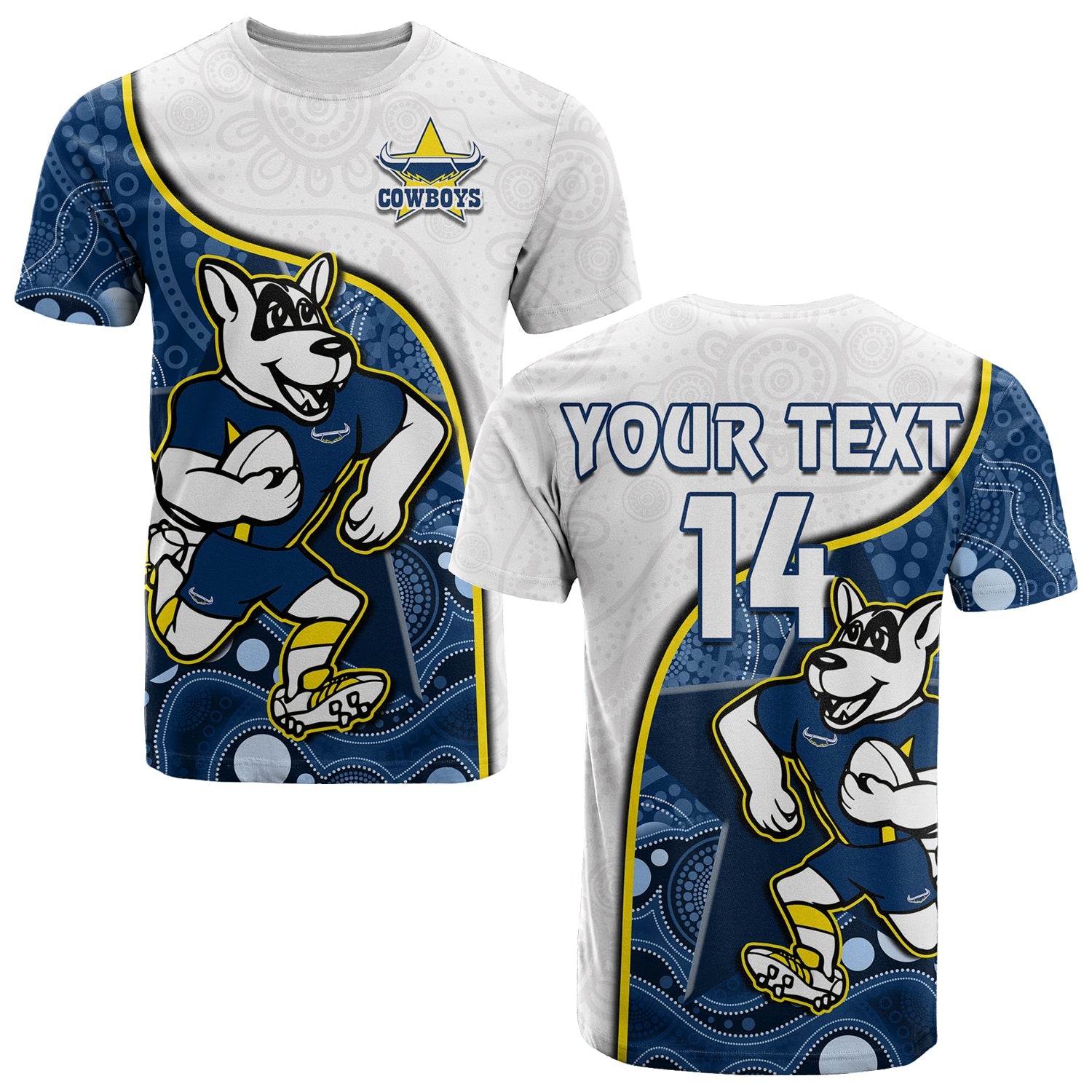 custom-text-and-number-cowboys-rugby-t-shirt-macost-indigenous-pattern-2022-premiers