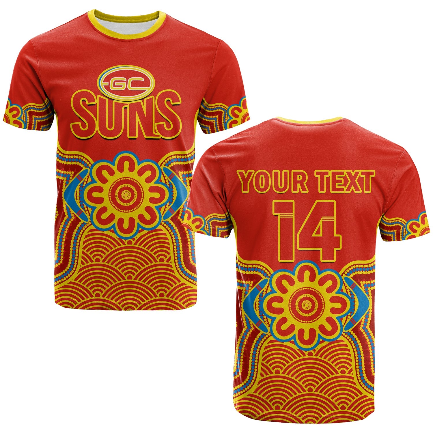 custom-text-and-number-gold-coast-football-t-shirt-suns-indigenous-pattern