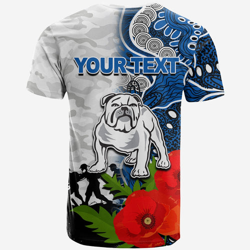 custom-personalisedbulldogs-anzac-day-aboriginal-mix-army-patterns-t-shirt