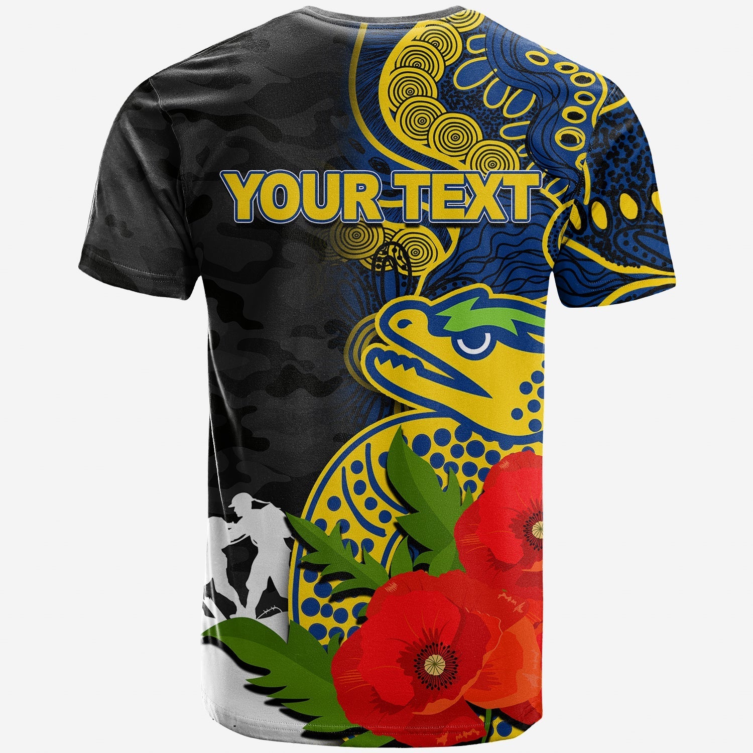 custom-personalisedeels-anzac-day-aboriginal-mix-army-patterns-t-shirt-no1
