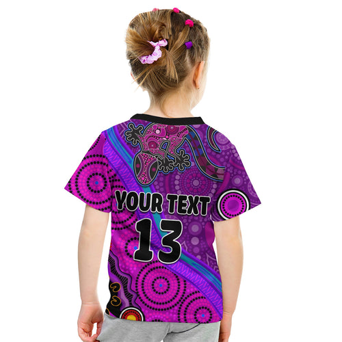 custom-text-and-number-australia-lizard-and-sun-t-shirt-kid-aboriginal-art-purple