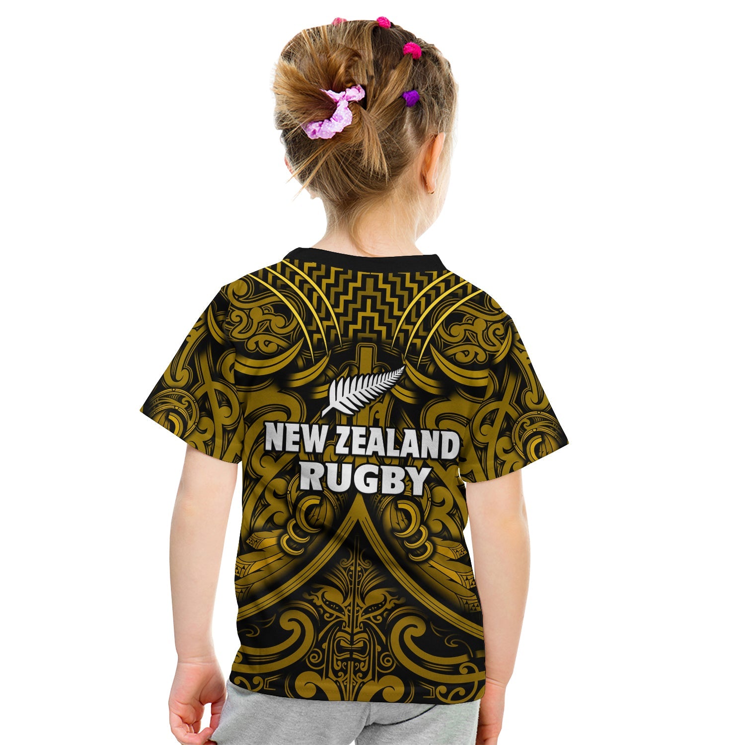 new-zealand-silver-fern-rugby-t-shirt-kid-all-black-gold-nz-maori-pattern